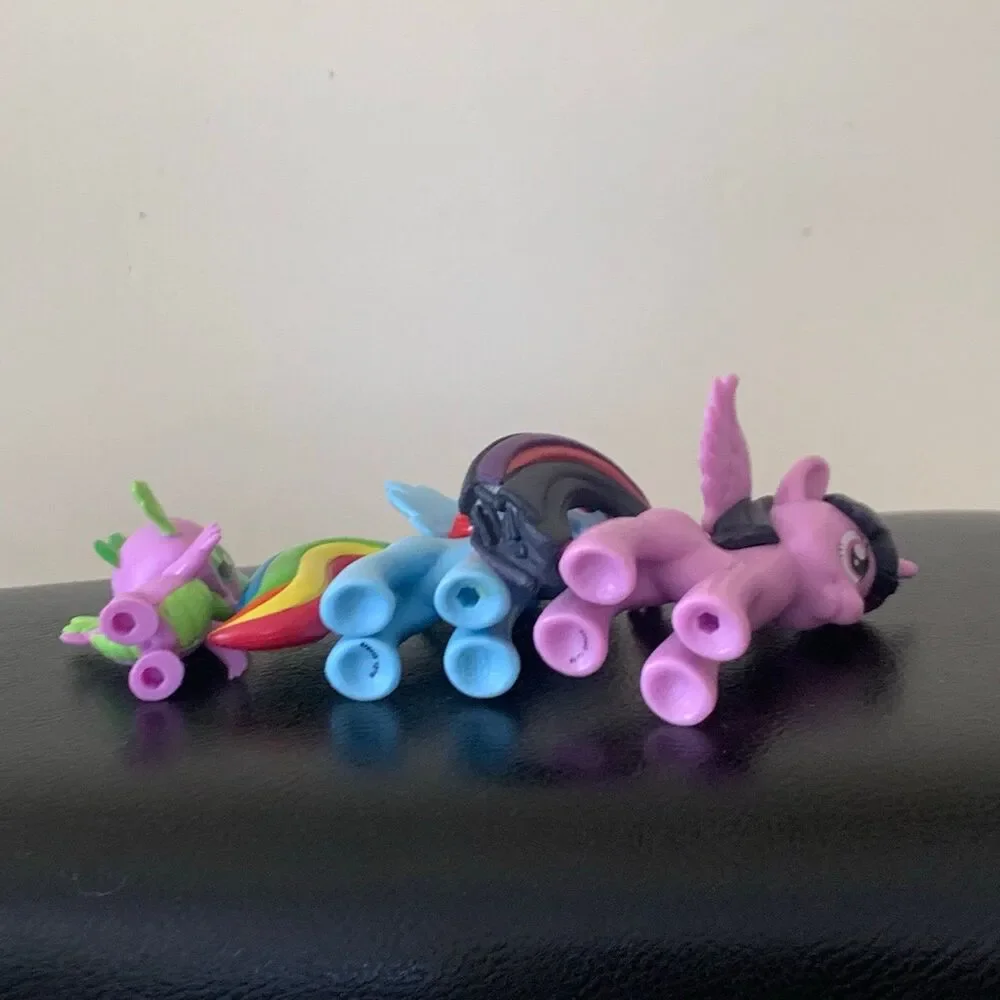 My Little Pony lot of 3 vinyl figurines twilight sparkle rainbow dash spike